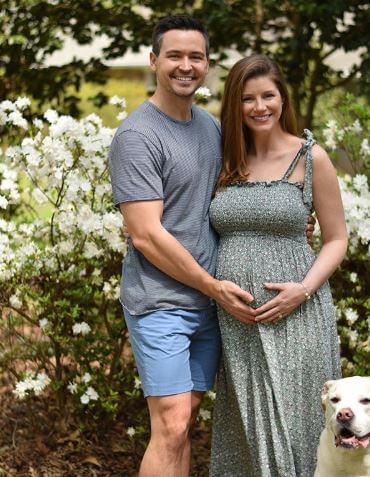 Kait Parker flaunting her baby bump with her husband, Michael Lowery